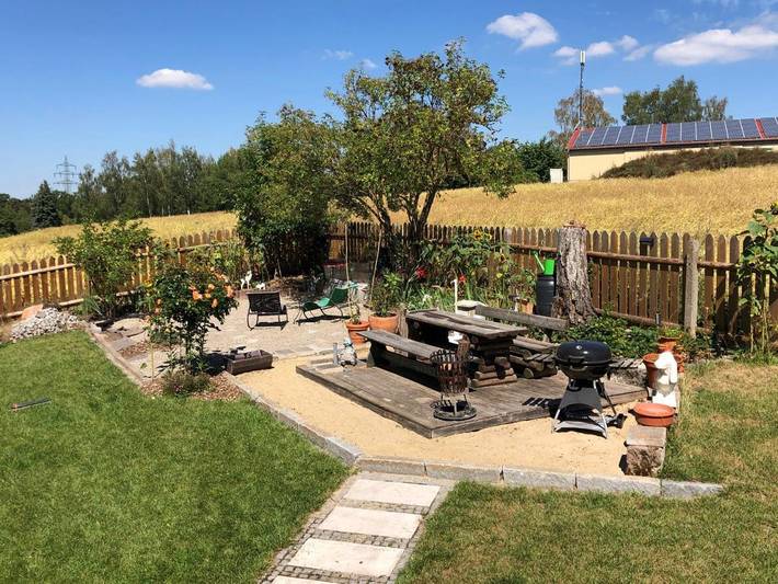 Ferienwohnung für 7 Personen, mit Garten und Ausblick