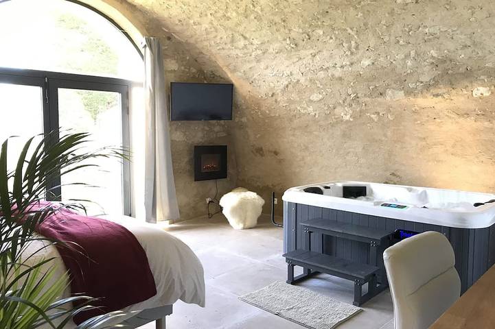 Maison de vacances pour 2 personnes, avec jardin ainsi que terrasse et jacuzzi
