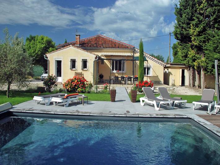 Maison de vacances pour 8 personnes, avec Terrasse ainsi que Jardin et Piscine