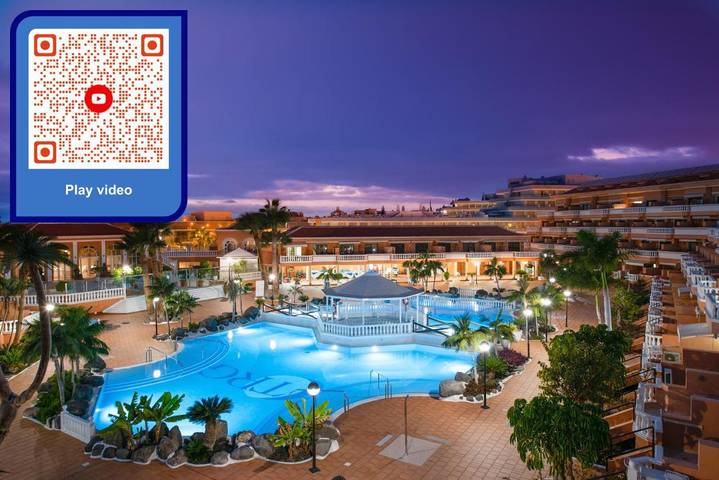 Ferienwohnung für 2 Personen, mit Terrasse und Garten sowie Pool und Ausblick in Playa de las Américas