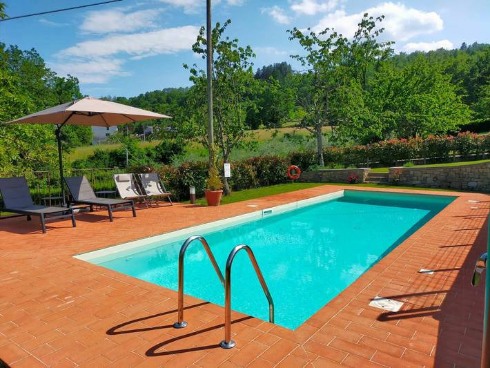 Ferienhaus für 4 Personen, mit Terrasse und Garten, kinderfreundlich in Castel San Niccolò