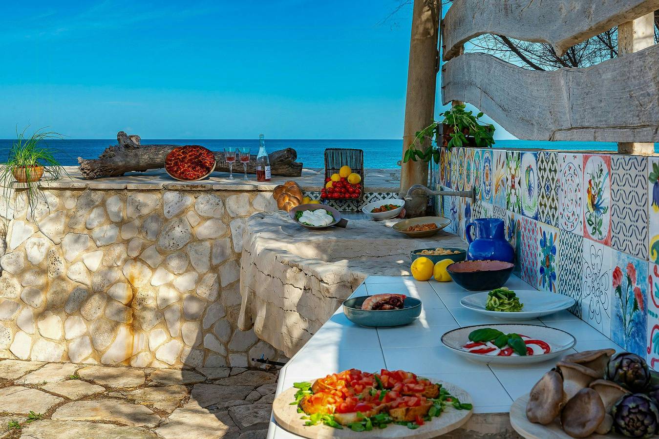 Trullo mit Meerblick und natürlichem Pool in Molfetta, Bari Provinz