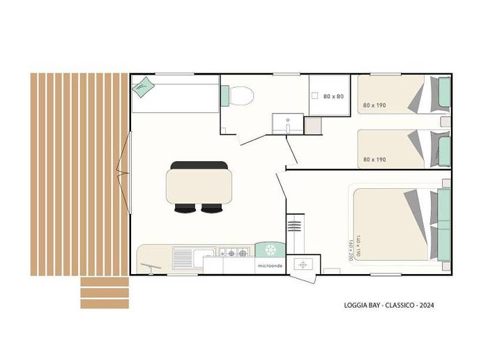 Camping für 4 Personen, mit Garten und Pool sowie Terrasse in Moniga del Garda - 3