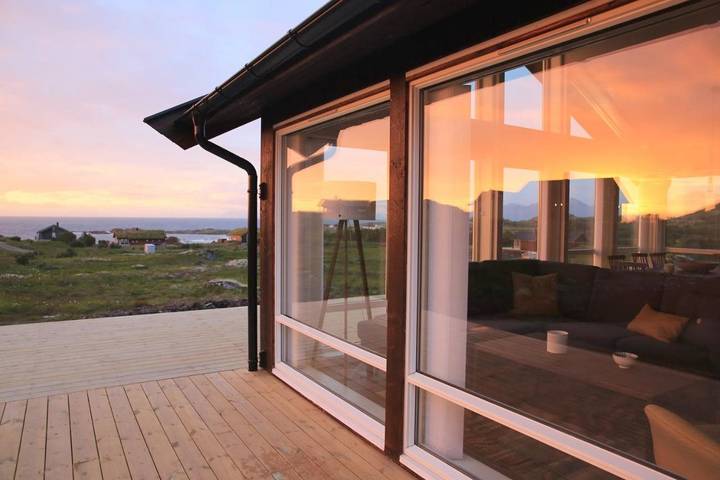 Chalet für 12 Personen, mit Terrasse auf den Lofoten