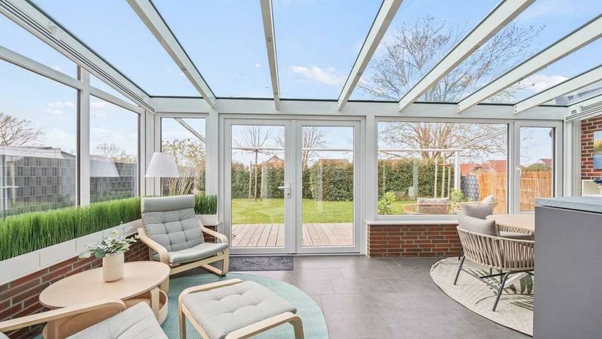 Ferienwohnung für 4 Personen, mit Garten und Sauna sowie Terrasse in Großefehn