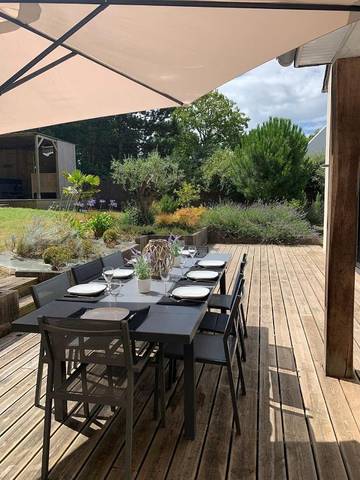Gîte pour 6 personnes, avec terrasse ainsi que jardin et jacuzzi dans Golf Club des Sables d'Or
