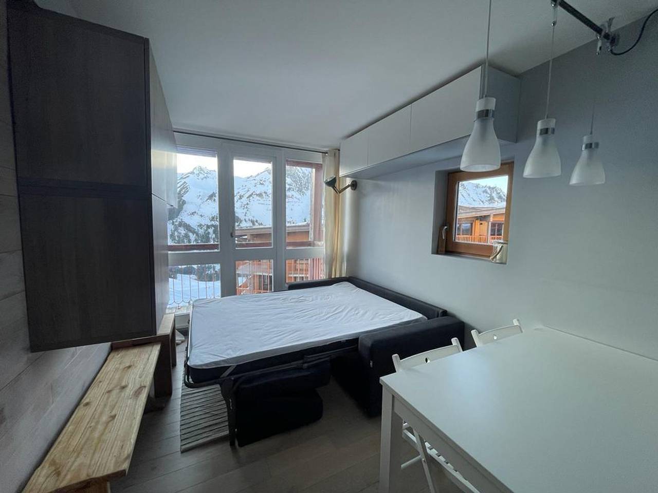 Ganze Wohnung, Renovierte Wohnung im Zentrum von Les Arcs 2000 mit Balkon in Les Arcs, Bourg-Saint-Maurice