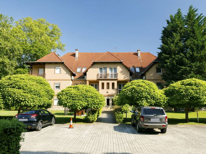 Ferienwohnung für 4 Personen, mit Balkon und Terrasse sowie Garten