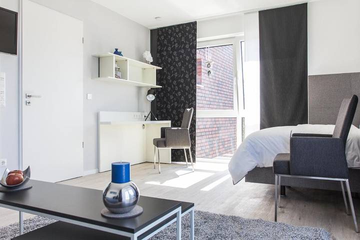 Ferienwohnung für 2 Personen, mit Balkon und Terrasse sowie Ausblick in Emsdetten
