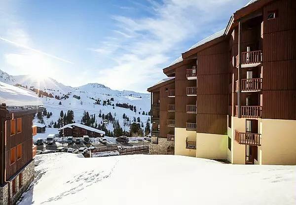 Location de vacances pour 4 personnes, avec balcon et vue dans La Plagne