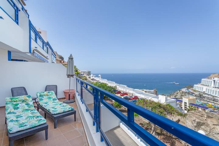 Ferieleilighet for 3 personer, med barnebasseng og balkong på Gran Canaria