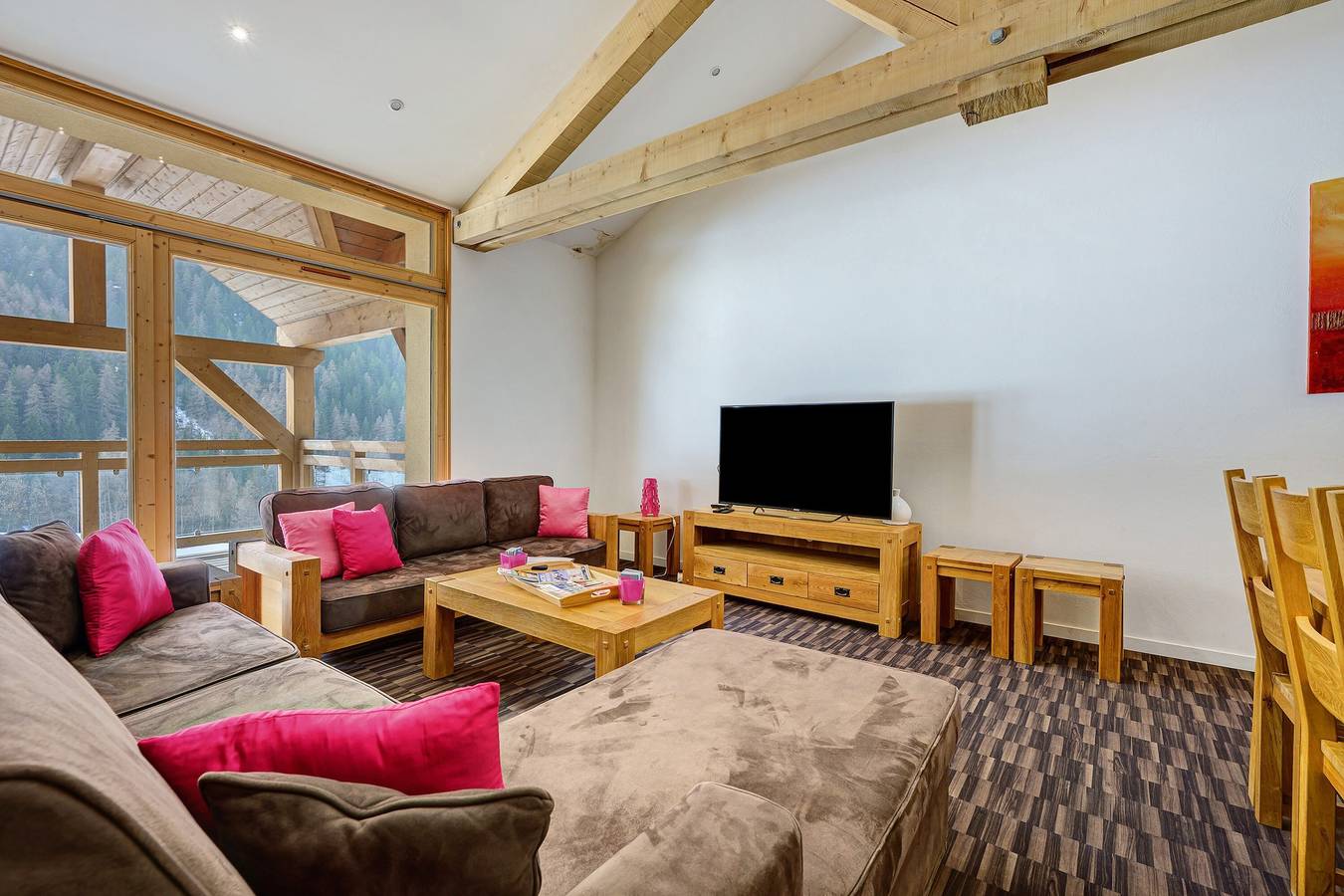 Ganze Wohnung, Appartement „Duplex Grand Renard“ mit Bergblick, Balkon und Wlan in Paradiski