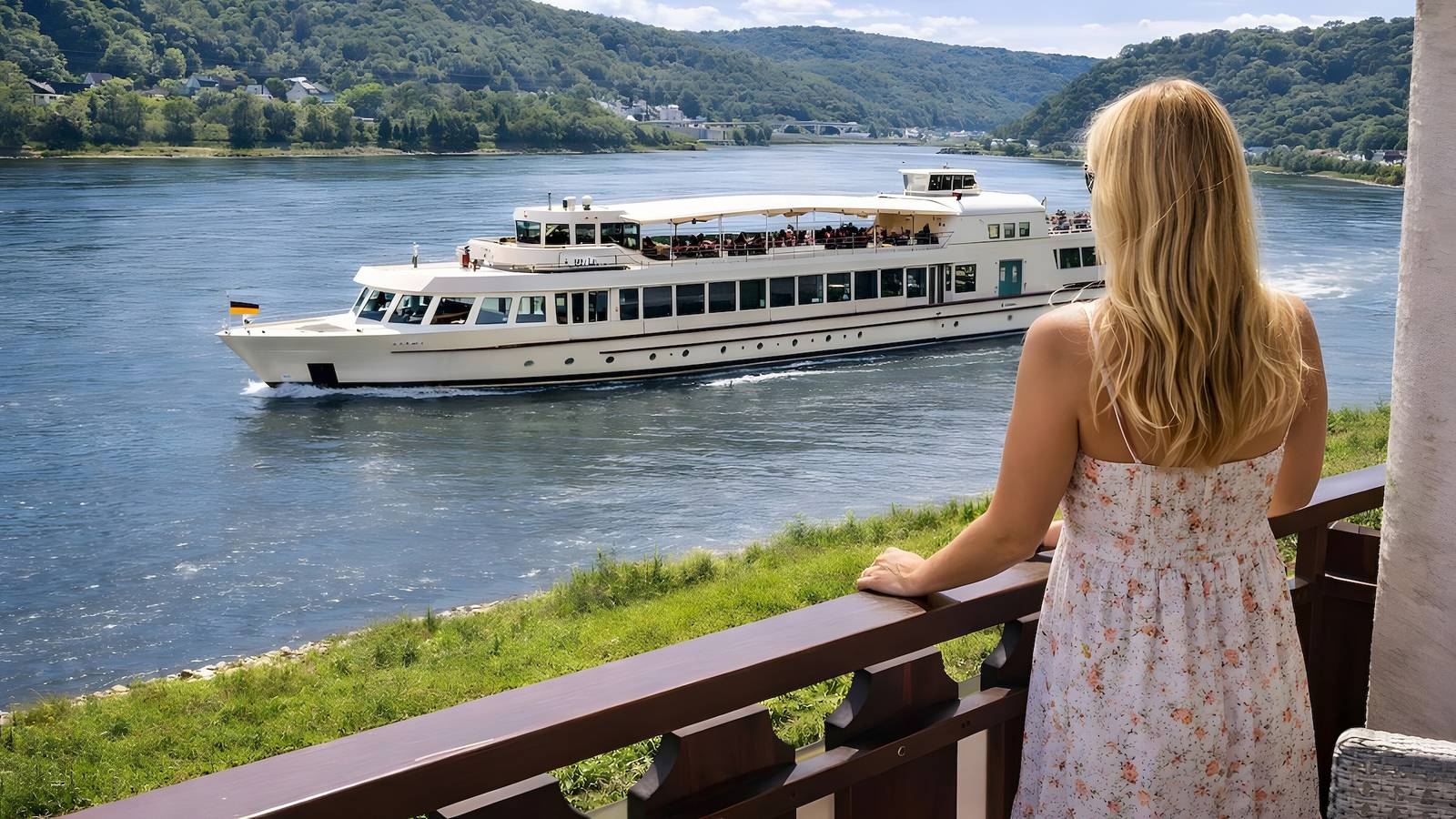 Ganze Wohnung, Ferienwohnung für bis zu 4 Personen an der Loreley – mit Rheinblick, Balkon & eigener Terrasse in Sankt Goarshausen, Mittelrhein
