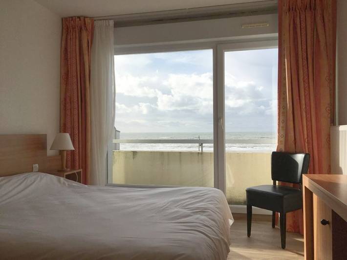 Double or Twin Room with Courtyard View in Fort-Mahon-Plage, Région d'Abbeville
