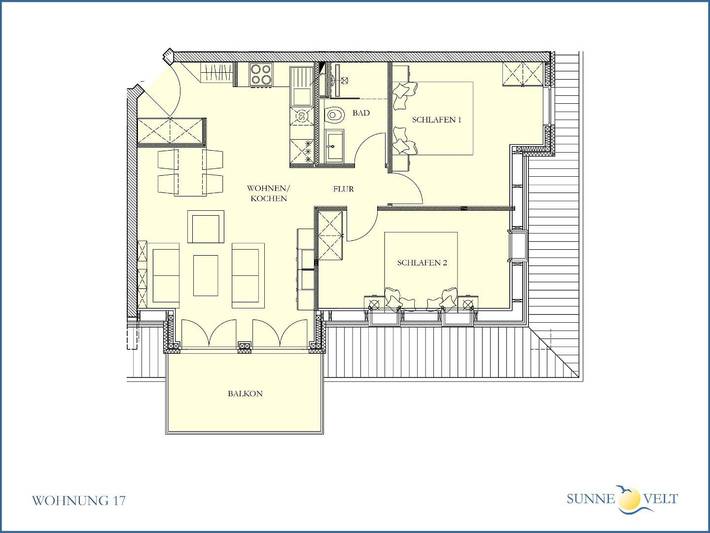 Ferienwohnung für 4 Personen, mit Balkon und Sauna in Kühlungsborn - 2