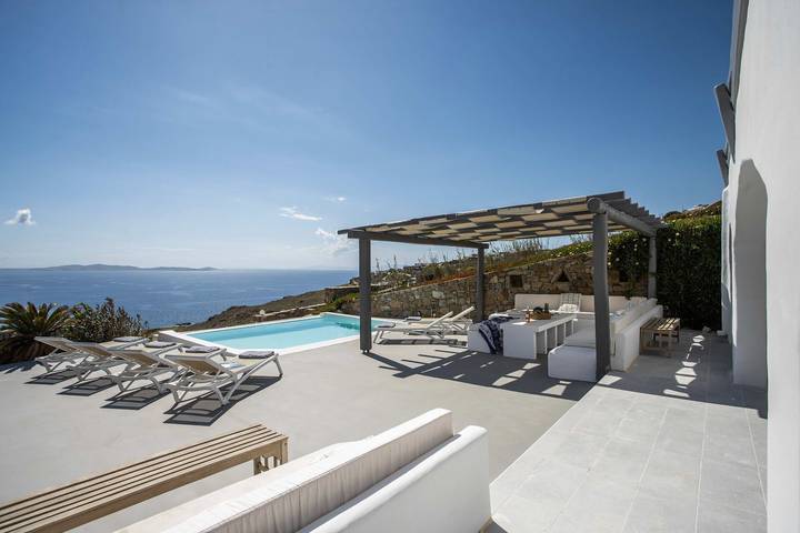 Villa für 6 Personen, mit Seeblick und Garten sowie Terrasse auf Mykonos