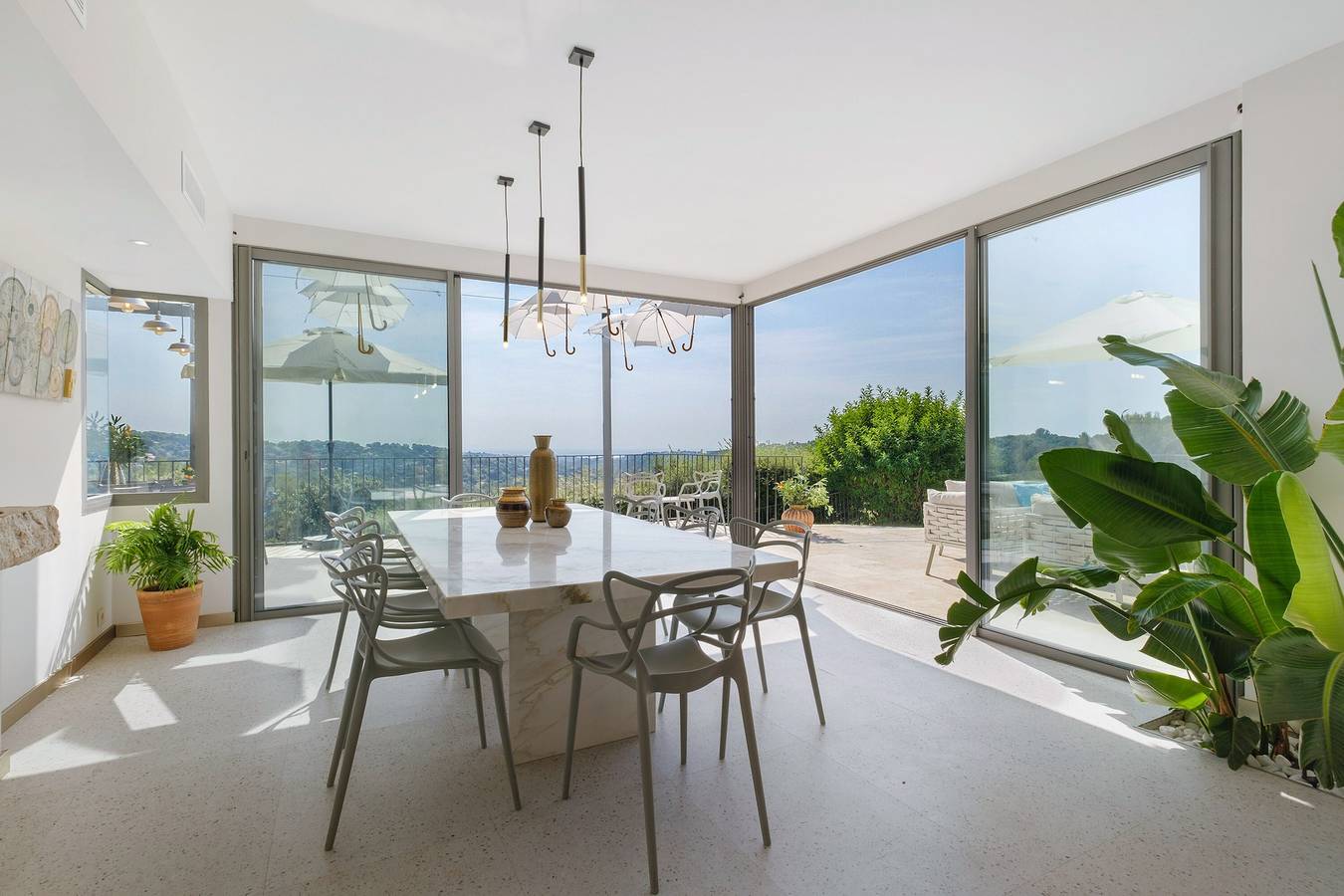 Villa « Le Panorama d’Azur – Piscina » con vistas al mar, Wi-Fi y aire acondicionado in Valbonne, Costa mediterránea (Francia)