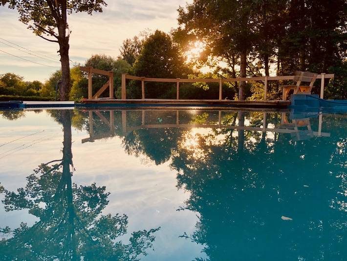 Ganze Wohnung, Ferienwohnung "Bodensee" mit Terrasse, Gemeinschaftsgarten & Schwimmteich in Meßkirch, Region Bodensee-Oberschwaben