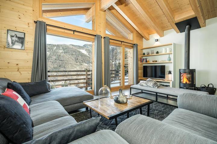 Chalet Kookaburra - Jacuzzi - Views in Villy VS, Riddes