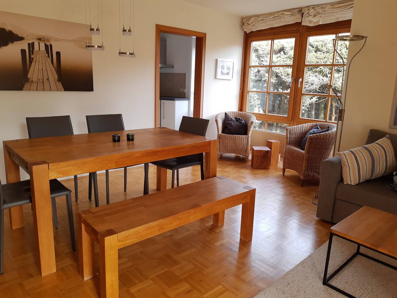 Ganze Ferienwohnung, Ferienwohnung Berg & Wiese inkl. Chiemgaukarte - Ferienwohnung 75qm, Terrasse, 2 Schlafz., Wohnzimmer, Küche, 2 Badez., max. 4 P. in Ruhpolding, Bayerische Alpen