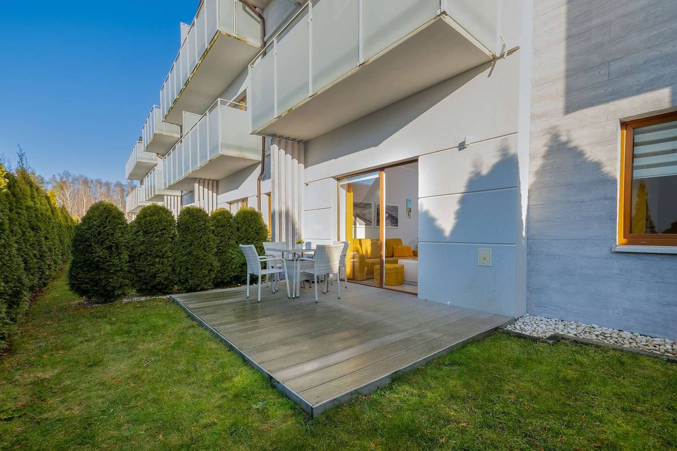 Cały apartament, Apartament wakacyjny dla 4 osób z balkon/ taras in Grzybowo, Morze Bałtyckie