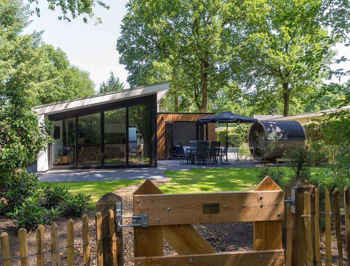 Maison de vacances pour 6 personnes, avec Balcon/Terrasse et Terrasse ainsi que Jardin et Sauna dans Hoge Veluwe