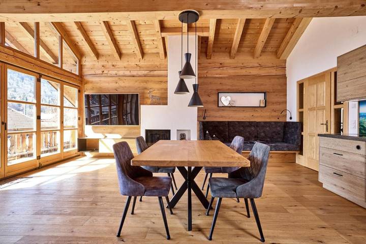 Ferienwohnung für 3 Personen, mit Balkon und Garten sowie Ausblick