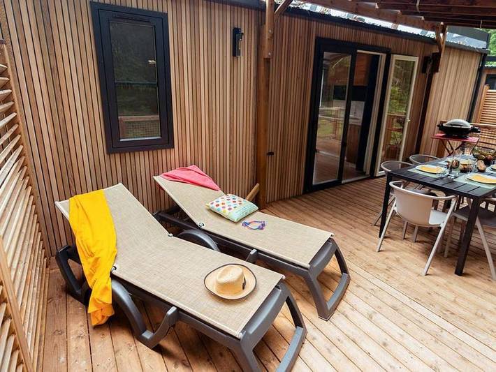 Camping Le Tedey - Mobilheim 6 personen - Premium - 3 Schlafzimmer - Klimaanlage in Lac de Lacanau, Lacanau
