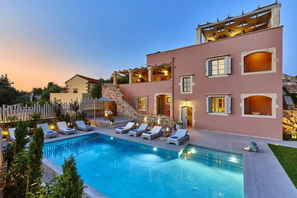 Villa für 10 Personen mit Balkon in Xirosterni, Vamos