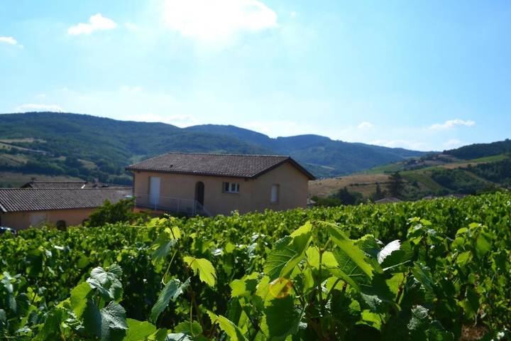 Location de vacances pour 8 personnes, avec Balcon ainsi que Terrasse et Vue à Jullié