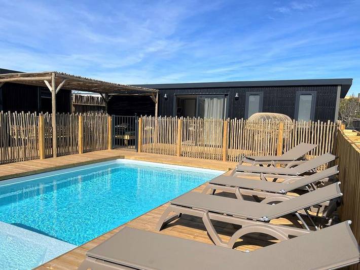 Mobil home pour 8 personnes, avec bassin pour enfant à Taden - 2