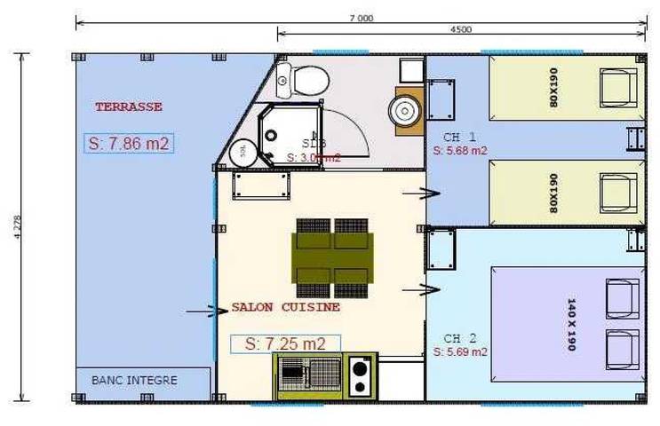 Tente pour 5 personnes, avec bassin pour enfant dans l' Hérault - 4