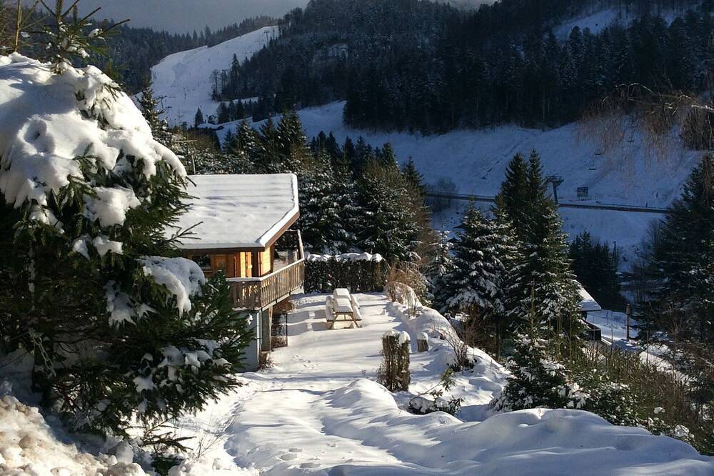 Berghut comfort, de hellingen in La Bresse, Parc naturel régional des Ballons des Vosges