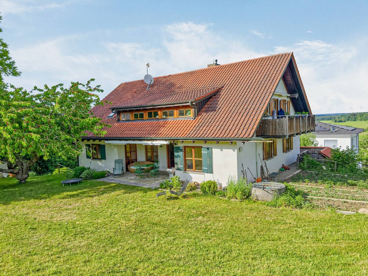 Ganze Wohnung, Apartment „Panoramablick im Bodenseeraum“ mit Balkon und Wlan in Ostrach, Region Bodensee-Oberschwaben