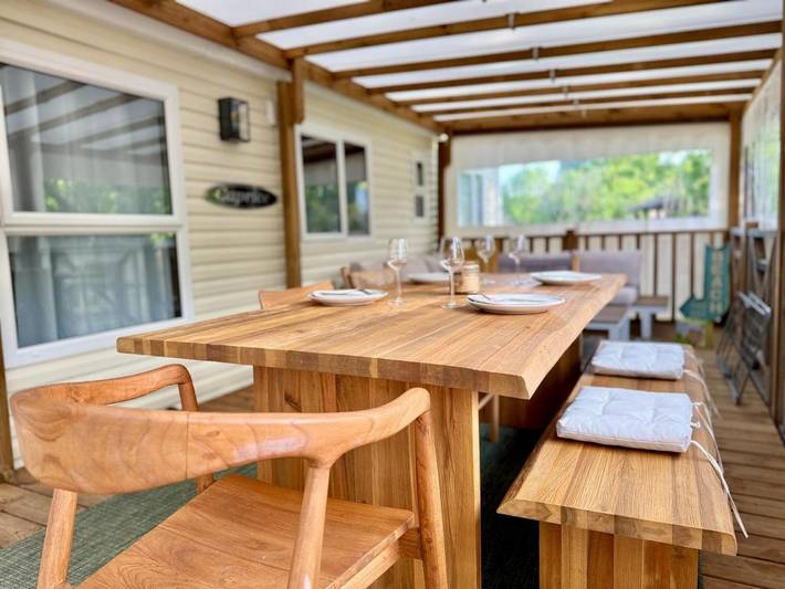 Chalet pour 6 personnes, avec Balcon ainsi que Terrasse et Jardin à Salles