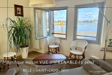 Gîte pour 6 personnes, avec vue et terrasse dans Plage De Saint Cado Belz