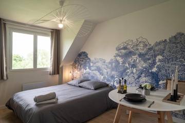 Gîte pour 2 personnes, avec vue sur le lac et terrasse ainsi que vue et jardin à Saint-Josse