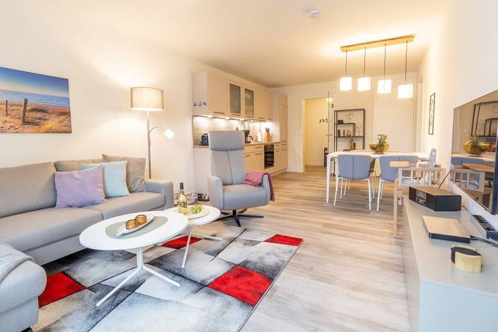 Ferienwohnung für 4 Personen, mit Terrasse und Garten sowie Sauna