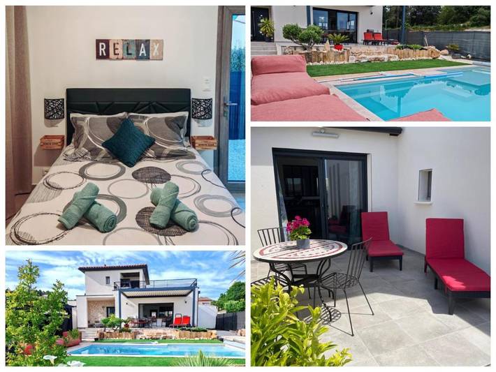 Appartement de vacances pour 2 personnes, avec piscine et jardin