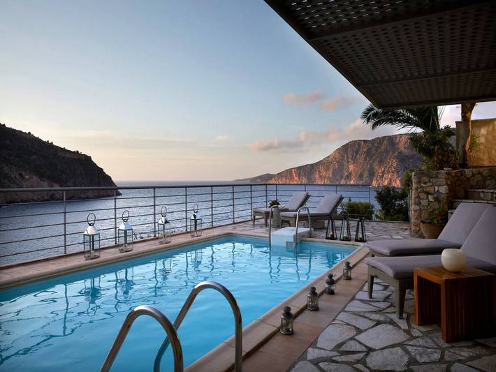 Location de vacances pour 6 personnes, avec Vue sur l’océan ainsi que Balcon et Terrasse dans Άσος - 3