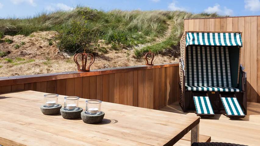 Ferienhaus für 8 Personen, mit Balkon und Garten