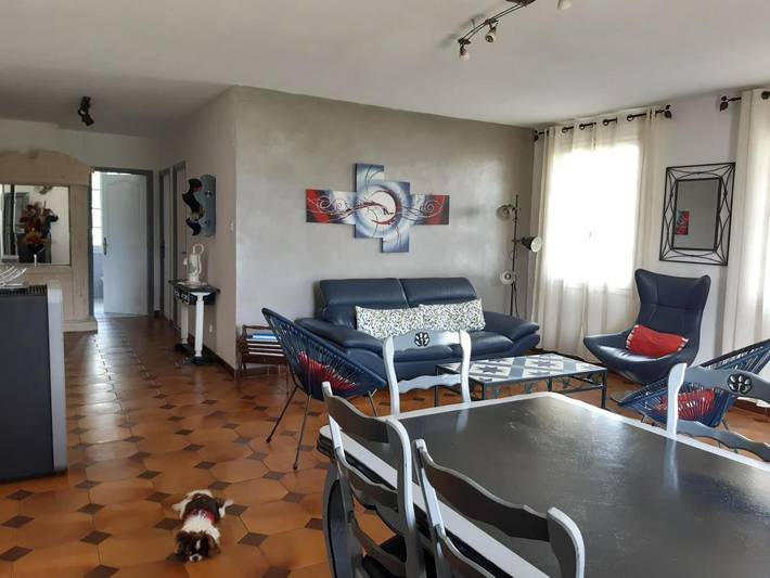 Ferienhaus für 6 Personen, mit Balkon und Terrasse sowie Garten und Ausblick
