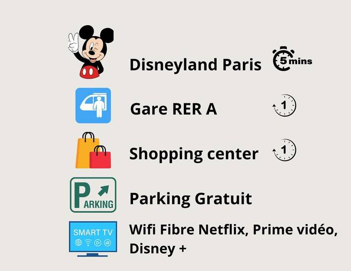 Gîte pour 6 personnes, avec vue et terrasse dans Gare Du Val D Europe - 2