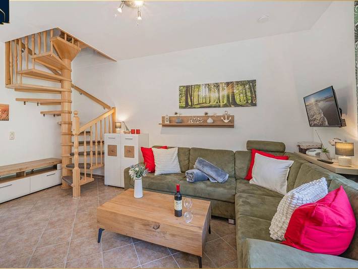 Ferienwohnung für 4 Personen, mit Terrasse und Sauna sowie Garten, kinderfreundlich in Garz - 2