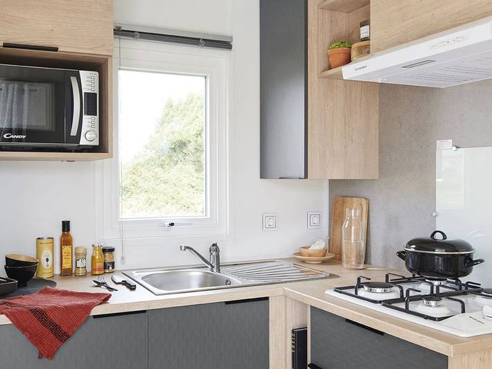 Mobil home pour 6 personnes, avec terrasse et piscine dans Lac de Saint-Étienne-Cantalès - 3