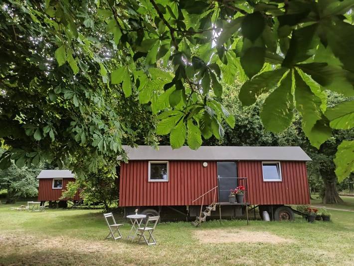 Camping für 3 Personen, mit Terrasse und Garten sowie Sauna und Ausblick auf Rügen