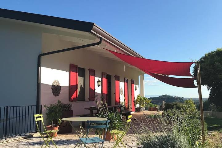 Ferienhaus für 8 Personen, mit Garten und Balkon, mit Haustier