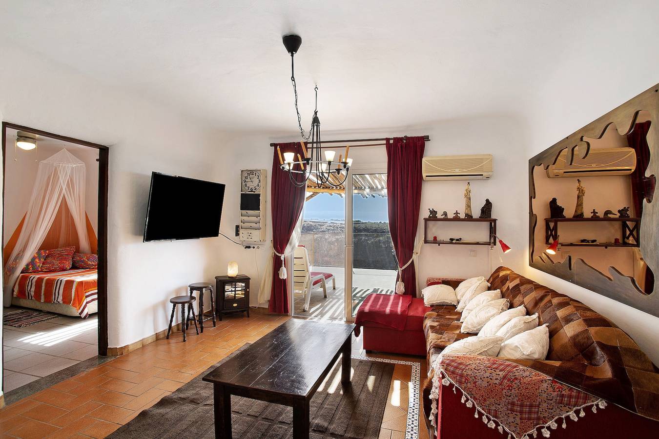 'Finca Fani 1' con vistas al mar, vistas a la montaña, piscina compartida, terraza y jardín in Agüimes, Gran Canaria Este