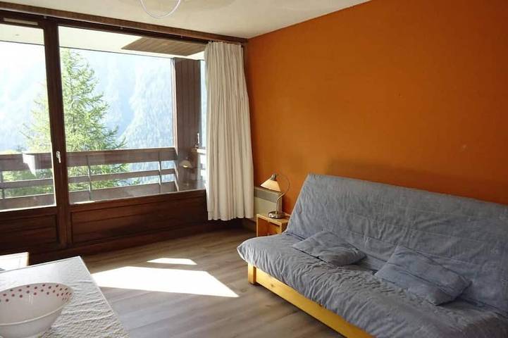 Appartement entier, À 100m des pistes de ski, 5ème étage, vue montagne, balcon, parking, télévision, casier à ski, 35m² in Massif de la Vanoise
