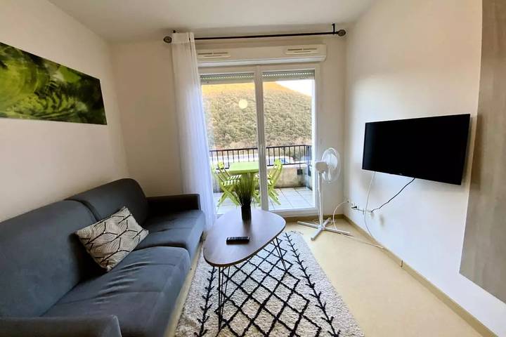 Appartement de vacances pour 5 personnes, avec Balcon et Piscine